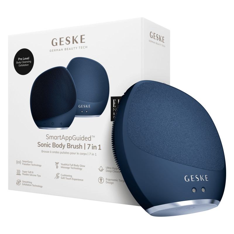 Ультразвукова щітка для тіла та інтенсивний пілінг GESKE Sonic Body Brush&Intensive Exfoliator 7 в 1 midnight