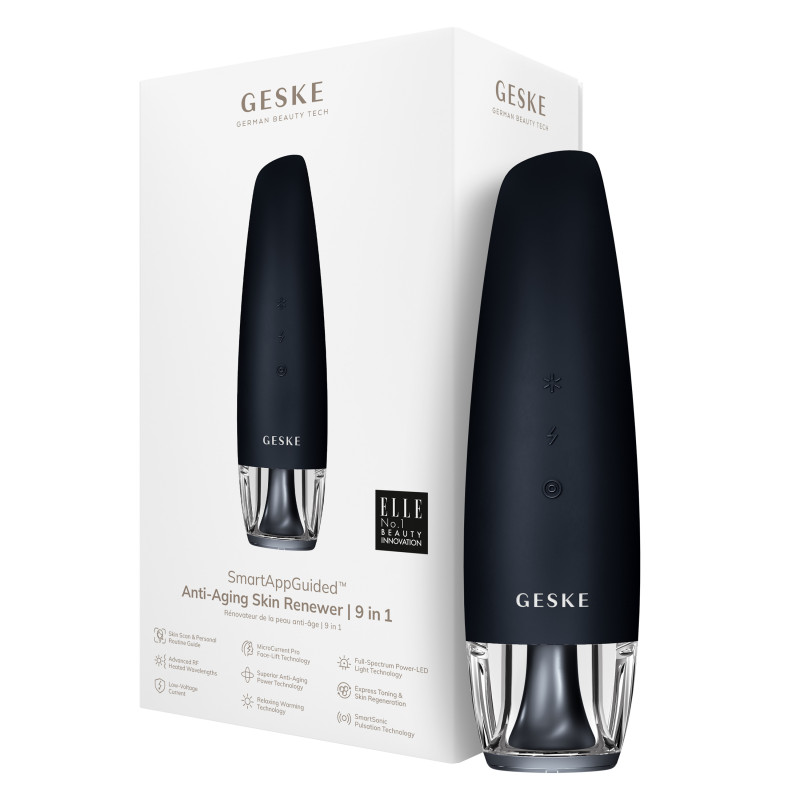 Антивіковий LED-випромінювач для відновлення шкіри обличчя GESKE Anti-Aging Skin Renewer 9 в 1 black