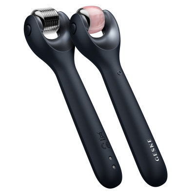 Електронний ролер для обличчя з мікроголками GESKE MicroNeedle Face Roller 9 в 1 black