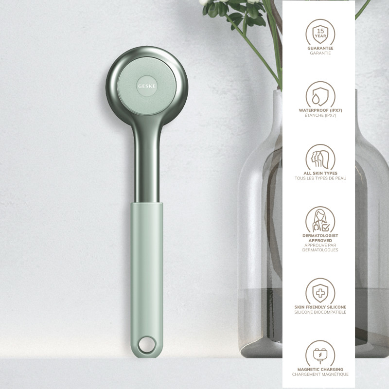 Ультразвукова щітка для всього тіла GESKE Sonic Full-Body Brush&Intensive Exfoliator 8 в 1 green