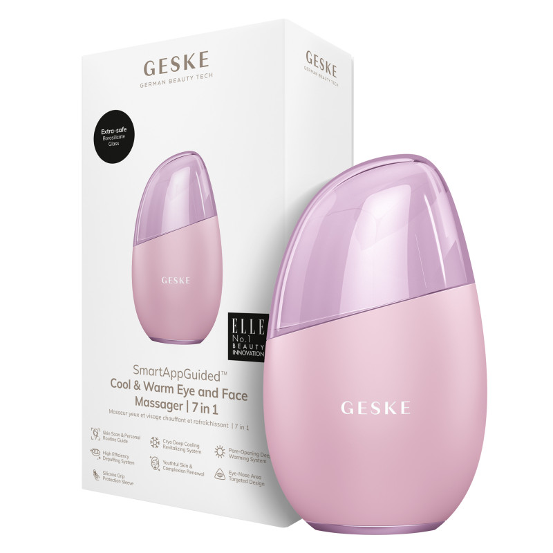 Масажер для обличчя GESKE Cool&Warm Eye and Face Massager 7 в 1 pink