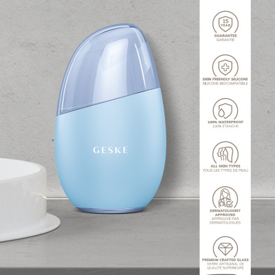 Масажер для обличчя GESKE Cool&Warm Eye and Face Massager 7 в 1 aquamarine