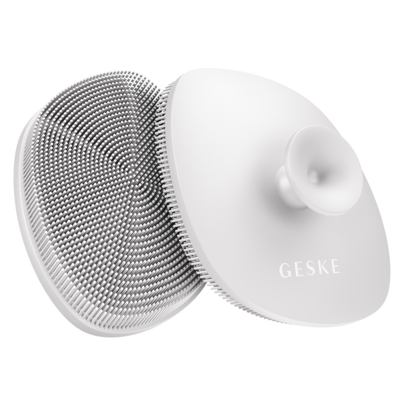 Щітка для обличчя GESKE Facial Brush 4 в 1 з тримачем white