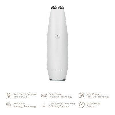 Мікрострумова ручка для підтяжки обличчя GESKE MicroCurrent Face-Lift Pen white