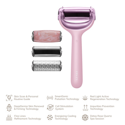 Ролер для голкової мезотерапії обличчя та тіла GESKE MicroNeedle Face&Body Roller pink