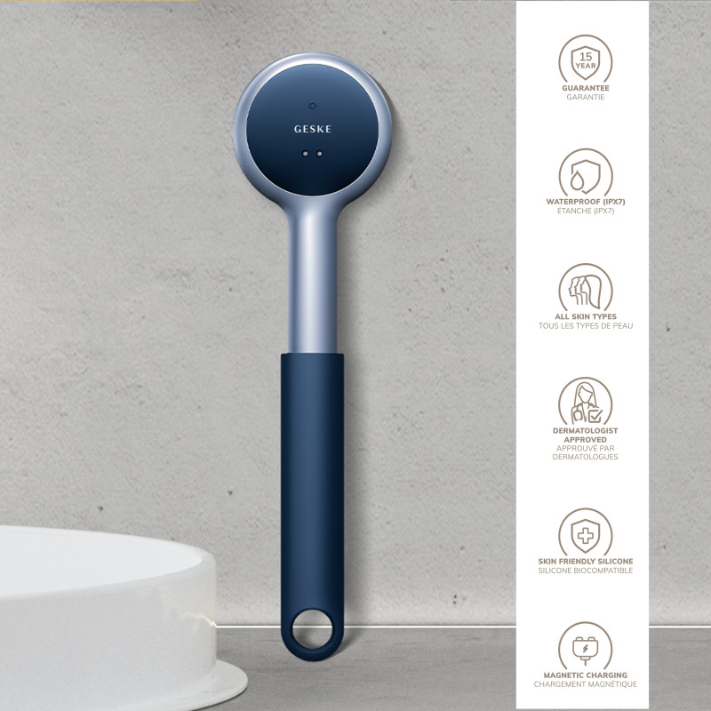 Звукова світлодіодна щітка для всього тіла GESKE Sonic LED Full-Body Brush&Intensive Exfoliator midnight