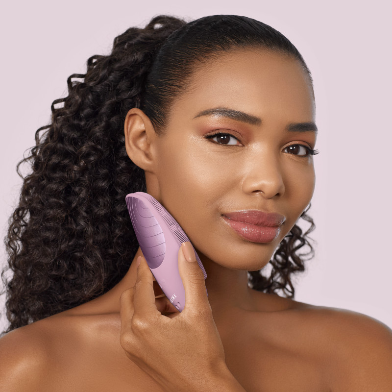 Електронна звукова термощітка для обличчя GESKE Sonic Thermo Facial Brush 6 в 1 pink