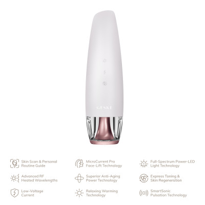 Антивіковий LED-випромінювач для відновлення шкіри обличчя GESKE Anti-Aging Skin Renewer starlight
