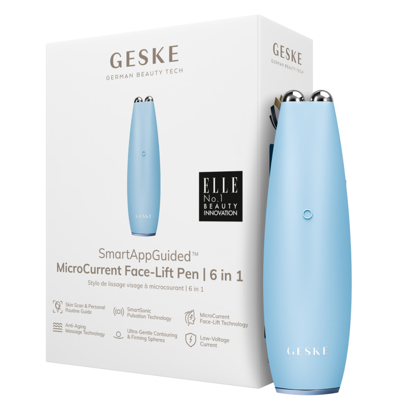 Мікрострумова ручка для підтяжки обличчя GESKE MicroCurrent Face-Lift Pen aquamarine