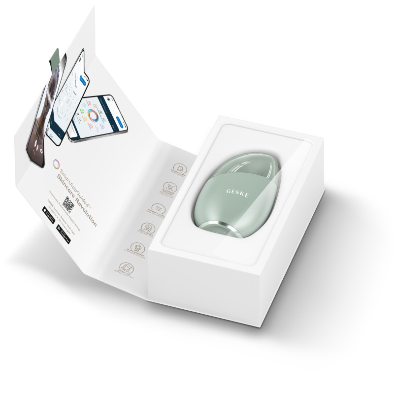 Масажер для обличчя GESKE Cool&Warm Eye and Face Massager 7 в 1 green