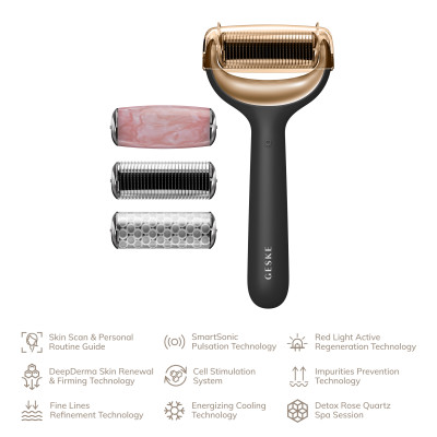 Ролер для голкової мезотерапії обличчя та тіла GESKE MicroNeedle Face&Body Roller 9 в 1 gray