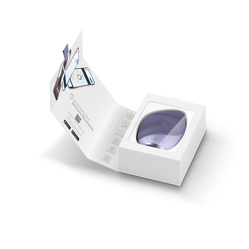 Електронна ультразвукова щітка для обличчя GESKE Sonic Facial Brush 5 в 1 purple