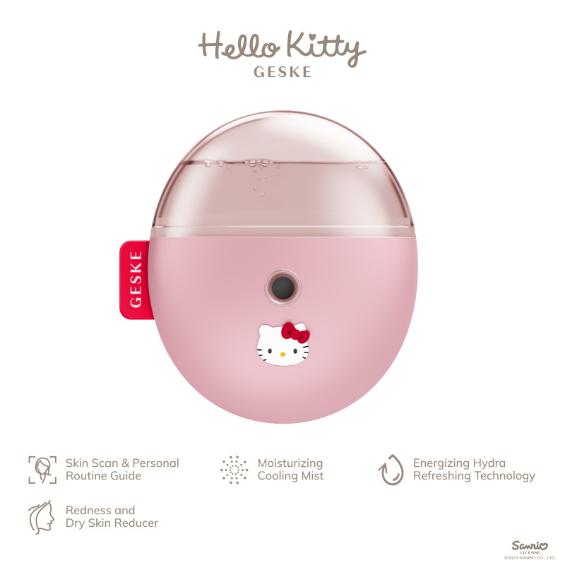 Електронний освіжувач для зволоження обличчя GESKE Facial Hydration Refresher by Hello Kitty pink