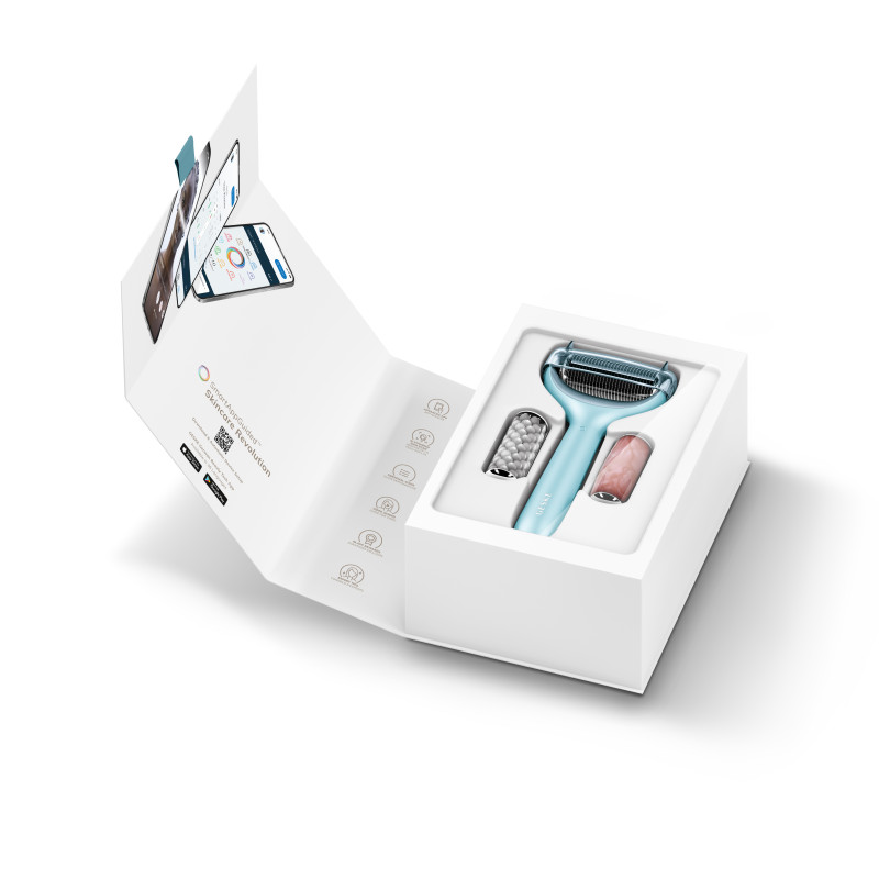 Ролик для голкової мезотерапії обличчя та тіла GESKE MicroNeedle Face&Body Roller 9 в 1 turquoise