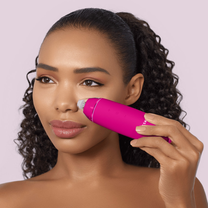 Мікродермабразійний пристрій для видалення чорних цяток GESKE MicroDermabrasion Blackhead Remover 7 в 1 magenta