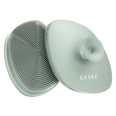 Щітка для обличчя GESKE Facial Brush 4 в 1 з тримачем green