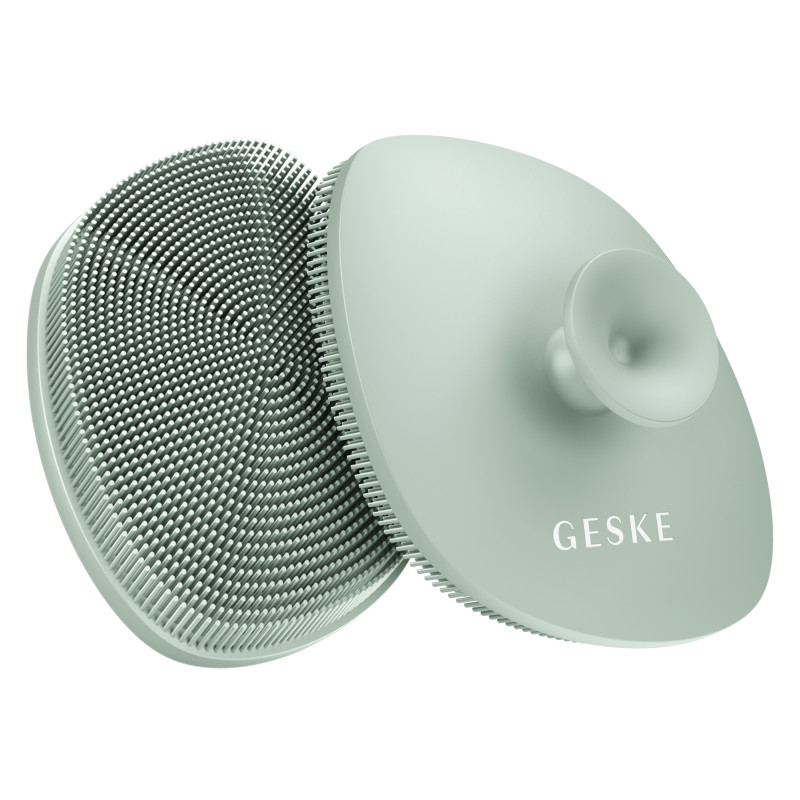 Щітка для обличчя GESKE Facial Brush 4 в 1 з тримачем green