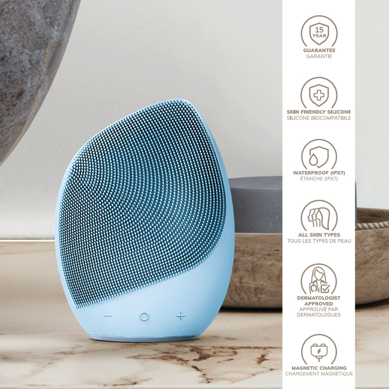 Електронна ультразвукова щітка для обличчя GESKE Sonic Facial Brush 5 в 1 aquamarine