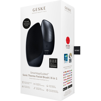 Електронна звукова термощітка для обличчя GESKE Sonic Thermo Facial Brush black