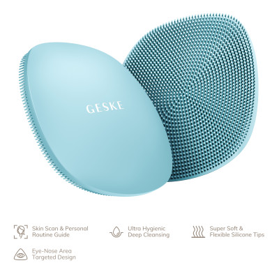 Щітка для обличчя GESKE Facial Brush 4 в 1 turquoise
