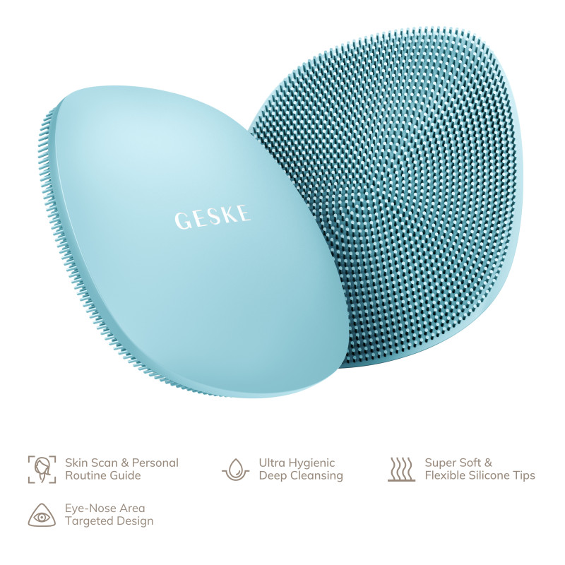 Щітка для обличчя GESKE Facial Brush 4 в 1 turquoise