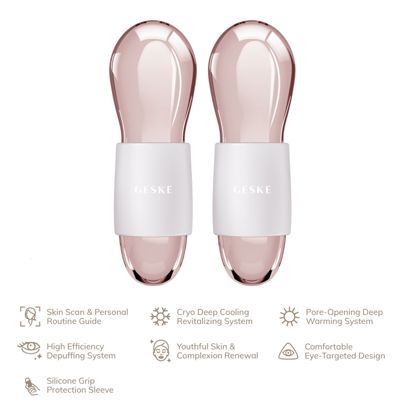 Подвійний масажер для очей GESKE Cool&Warm Duo Eye Massager 7 в 1 starlight