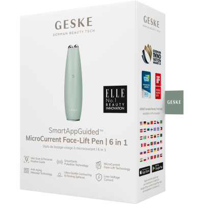 Мікрострумова ручка для підтяжки обличчя GESKE MicroCurrent Face-Lift Pen green