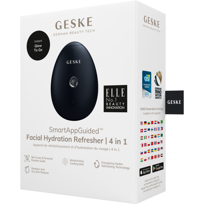 Електронний освіжувач для зволоження обличчя GESKE Facial Hydration Refresher 4 в 1 black