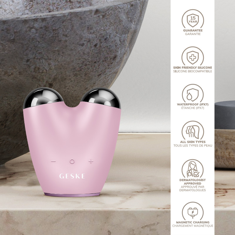 Мікрострумовий підтягувач обличчя GESKE MicroCurrent Face-Lifter pink