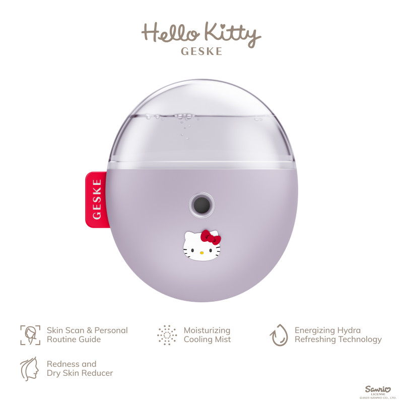 Електронний освіжувач для зволоження обличчя GESKE Facial Hydration Refresher 4 в 1 by Hello Kitty purple