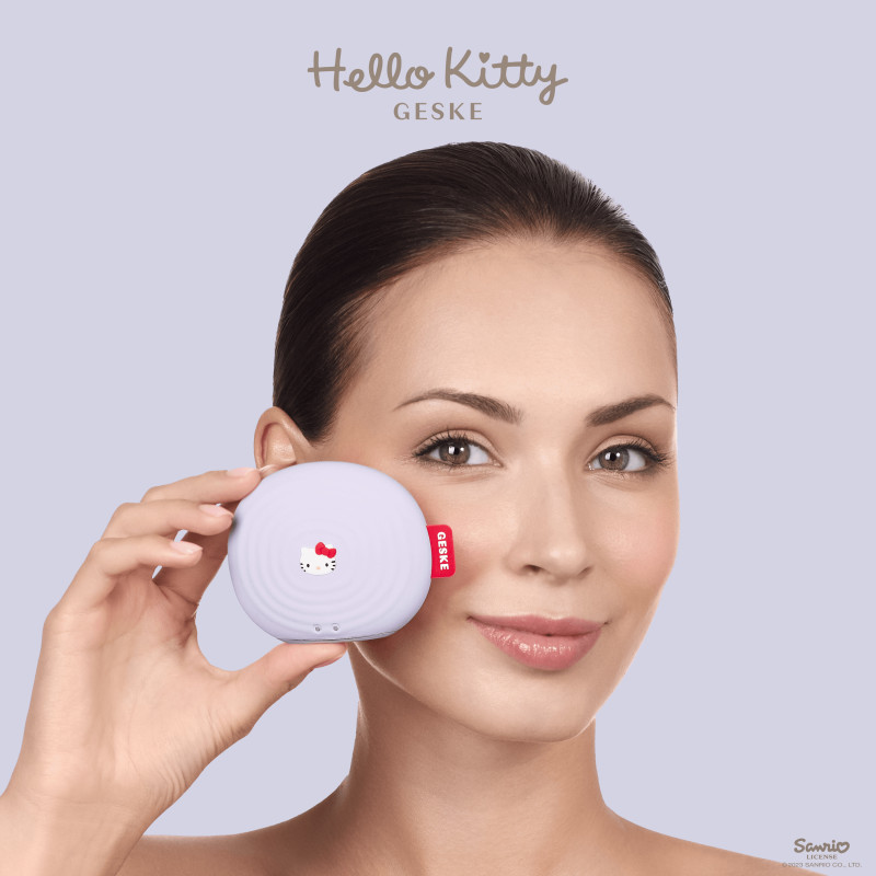 Електронна ультразвукова щітка для обличчя GESKE Sonic Facial Brush 4 в 1 by Hello Kitty purple