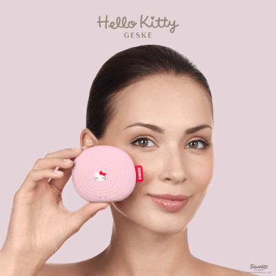Електронна ультразвукова щітка для обличчя GESKE Sonic Facial Brush by Hello Kitty pink