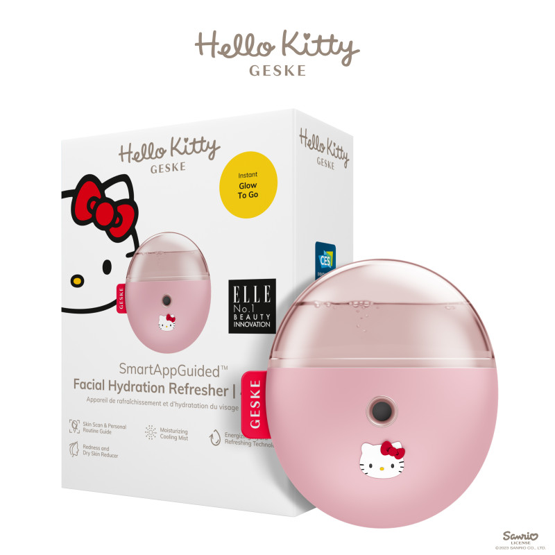 Електронний освіжувач для зволоження обличчя GESKE Facial Hydration Refresher by Hello Kitty pink