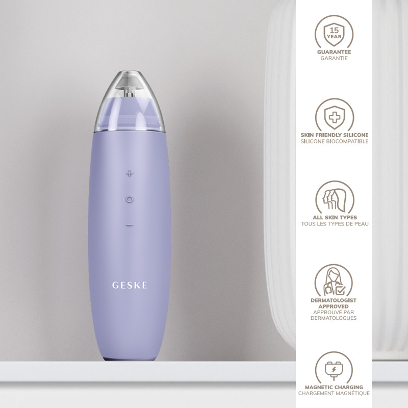 Мікродермабразійний пристрій для видалення чорних цяток GESKE MicroDermabrasion Blackhead Remover purple
