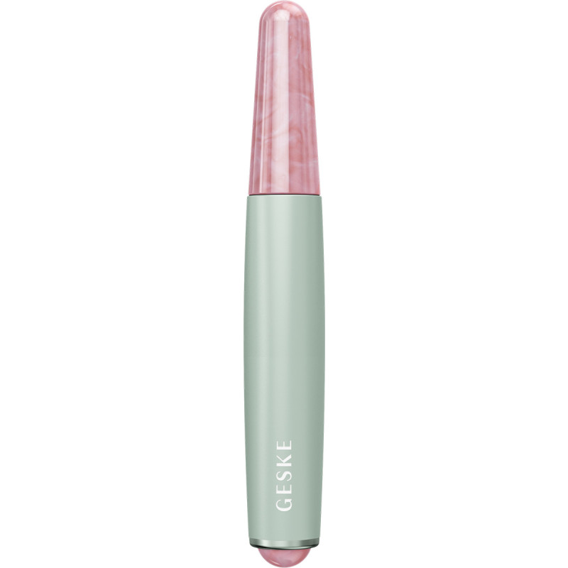 Ручка-масажер для обличчя з рожевим кварцом GESKE SmartAppGuided Double-Sided Rose Quartz Depuffing Pen 7в1 green