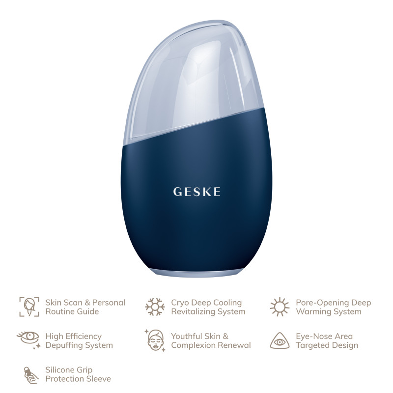 Масажер для обличчя GESKE Cool&Warm Eye and Face Massager 7 в 1 midnight