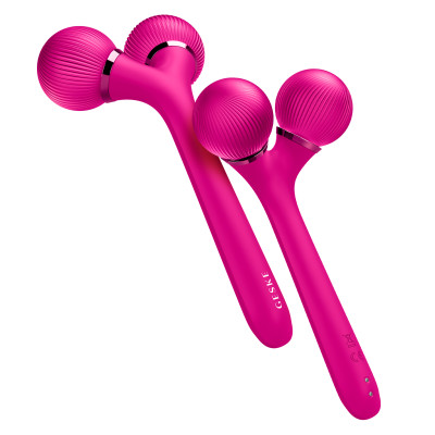 Електронний ультразвуковий ролик для обличчя та тіла GESKE Sonic Facial&Body Roller 4 в 1 magenta