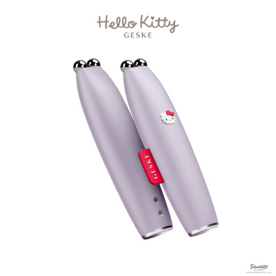 Мікрострумова ручка для підтяжки обличчя GESKE MicroCurrent Face-Lift Pen by Hello Kitty purple