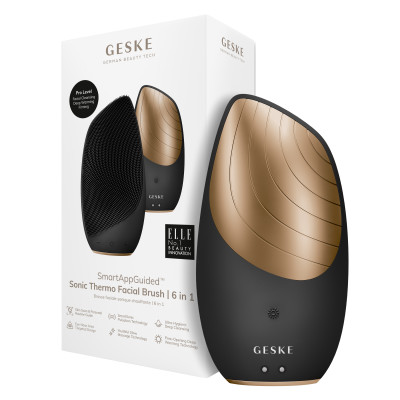 Електронна звукова термощітка для обличчя GESKE Sonic Thermo Facial Brush gray