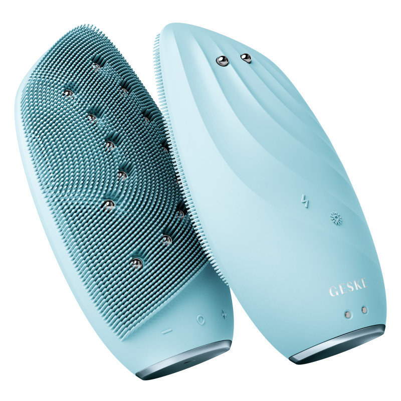 Очищувальна щітка для обличчя GESKE Sonic Thermo Facial Brush&Face-Lifter 8 в 1 turquoise