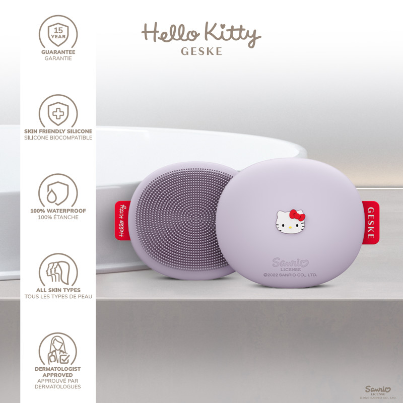 Щітка для обличчя GESKE Facial Brush 3 в 1 by Hello Kitty purple