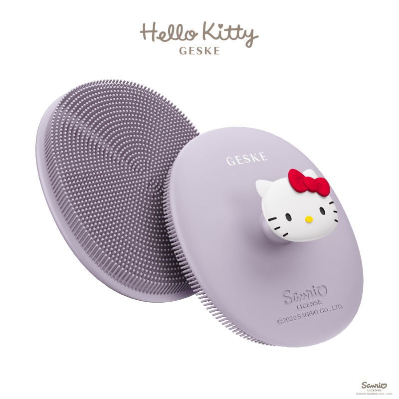 Щітка для обличчя GESKE Facial Brush 3 в 1 by Hello Kitty з тримачем purple