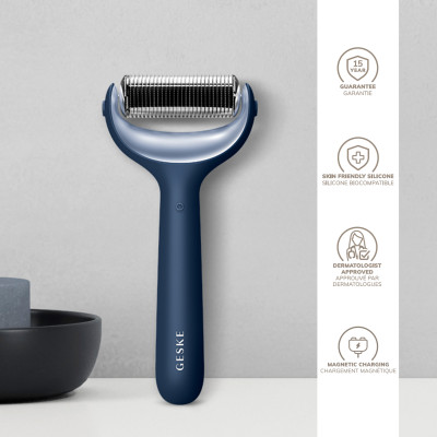 Електронний ролер для обличчя та тіла з мікроголками GESKE MicroNeedle Face&Body Roller 8 в 1 midnight