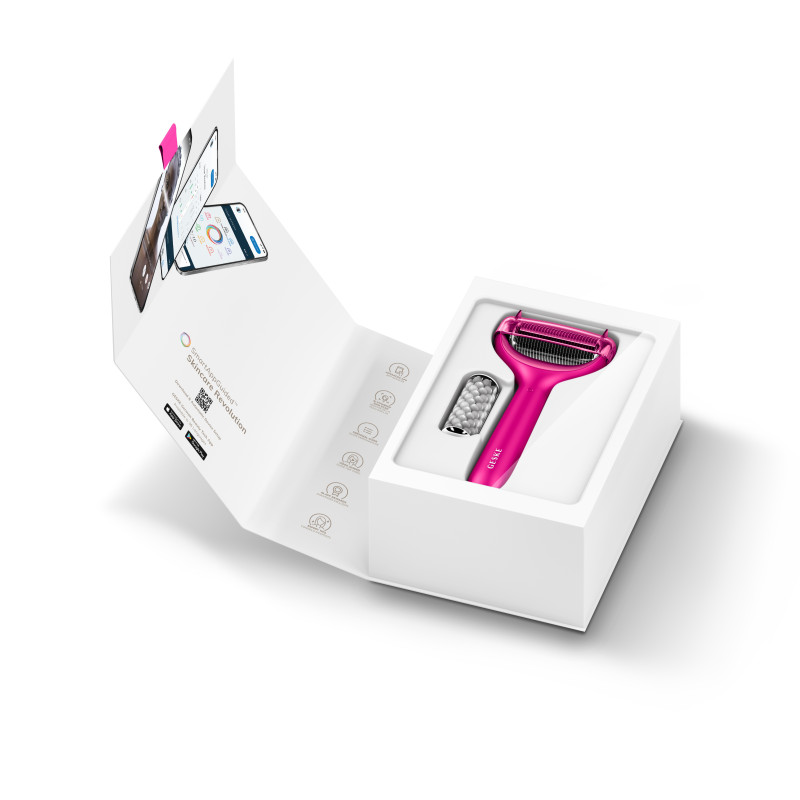Електронний ролер для обличчя та тіла з мікроголками GESKE MicroNeedle Face&Body Roller magenta