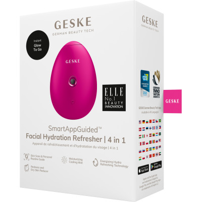 Електронний освіжувач для зволоження обличчя GESKE Facial Hydration Refresher 4 в 1 magenta