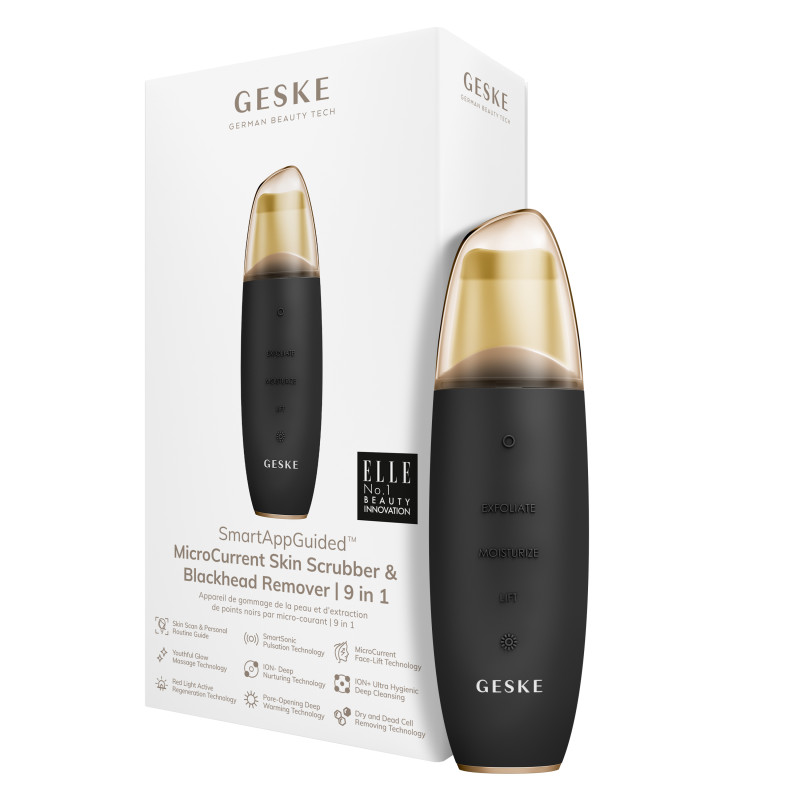 Мікрострумовий скрабер для шкіри та усунення чорних точок GESKE MicroCurrent Skin Scrubber&Blackhead Remover gray
