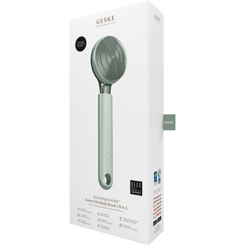 Ультразвукова щітка для всього тіла GESKE Sonic Full-Body Brush&Intensive Exfoliator 8 в 1 green