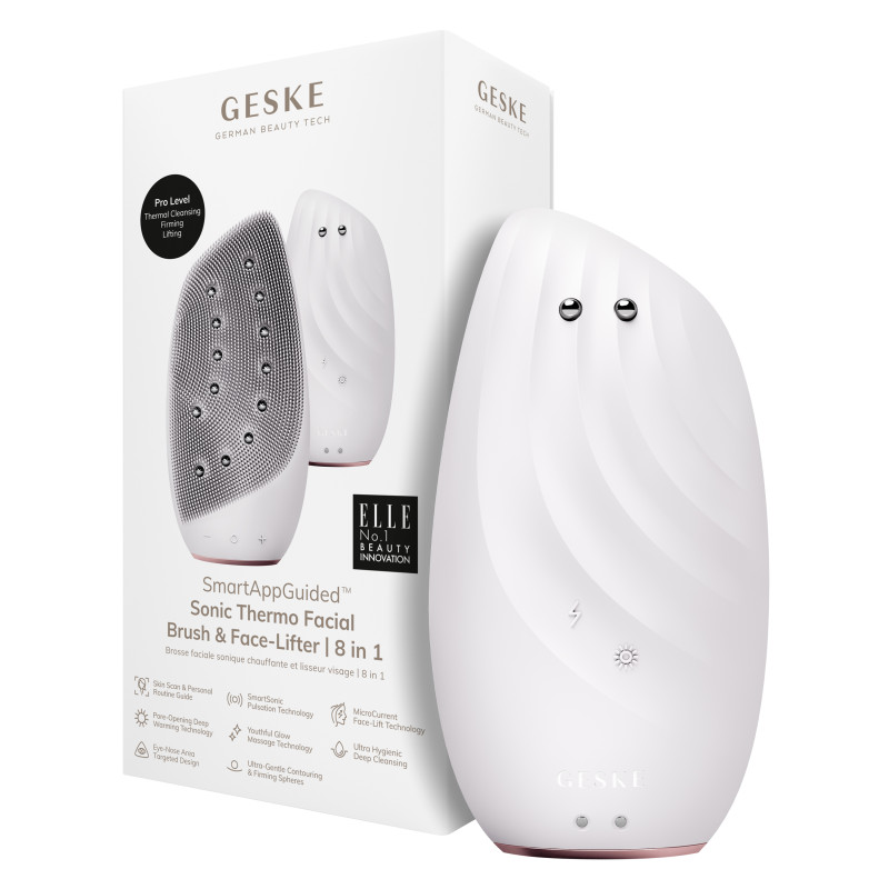 Очищувальна щітка для обличчя GESKE Sonic Thermo Facial Brush&Face-Lifter starlight