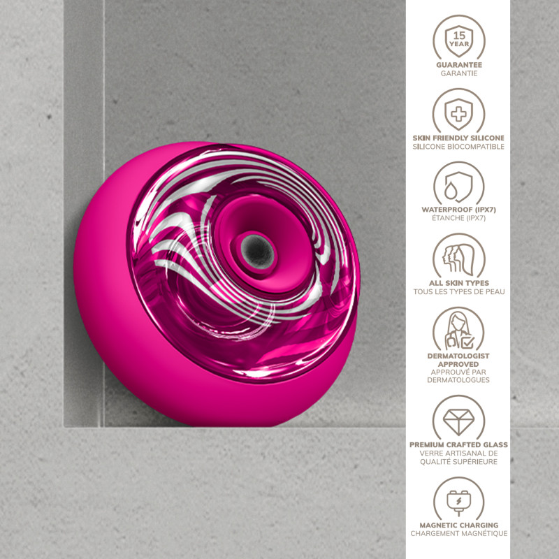 Масажер для обличчя та тіла GESKE Sonic Cool&Warm Face and Body Massager 9 в 1 magenta