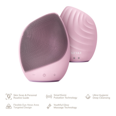 Електронна ультразвукова щітка для обличчя GESKE Sonic Facial Brush pink